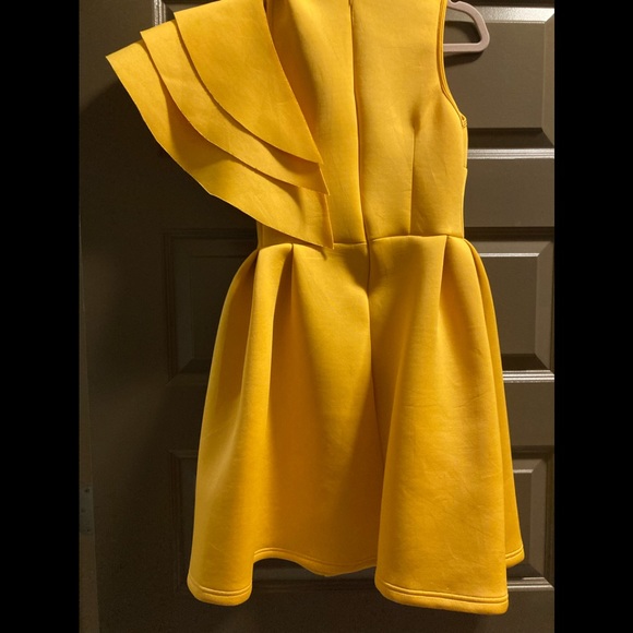Yellow Ruffle Dress - Picture 3 of 6